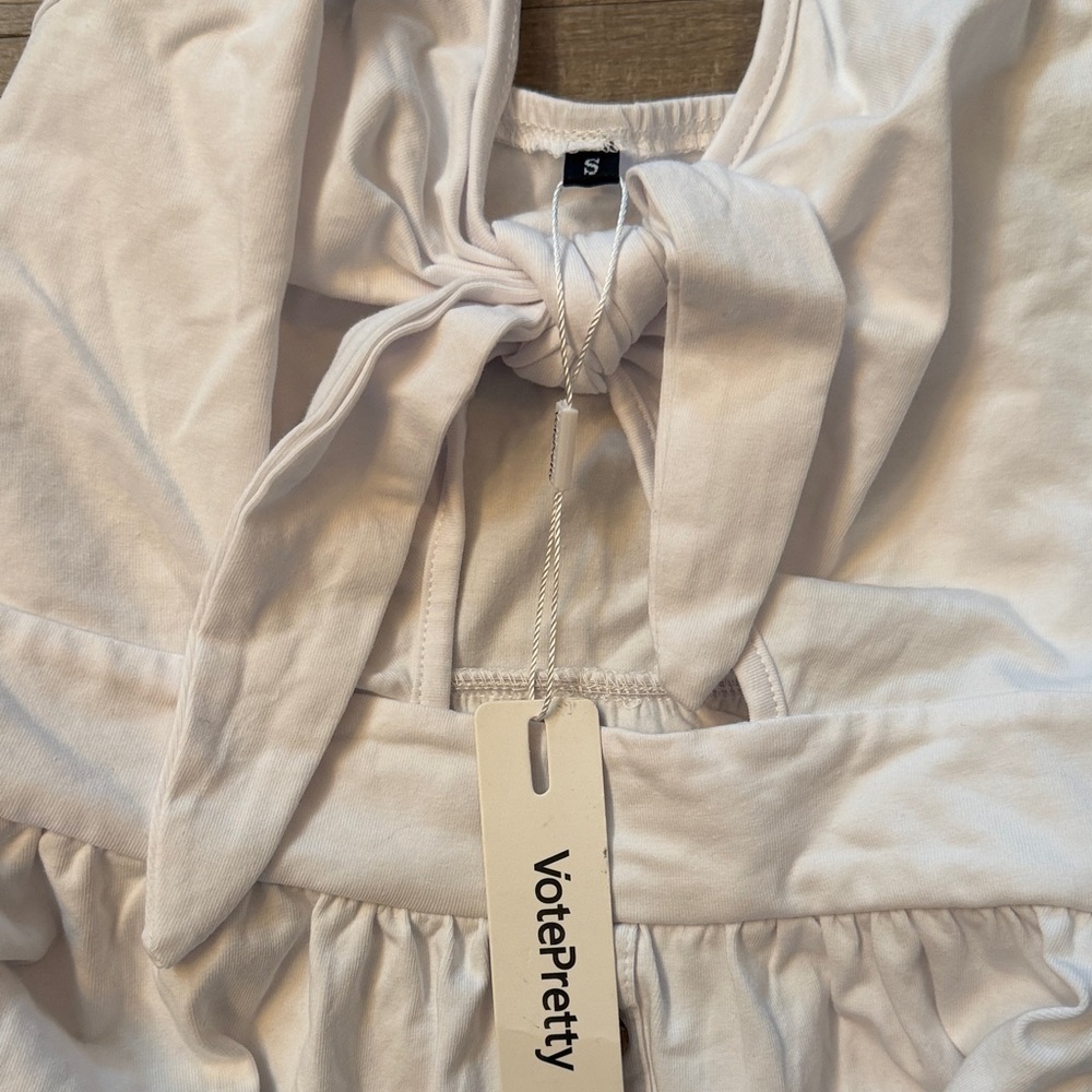 Universal Thread Cream Button-Front Midi Dress wi… - image 2